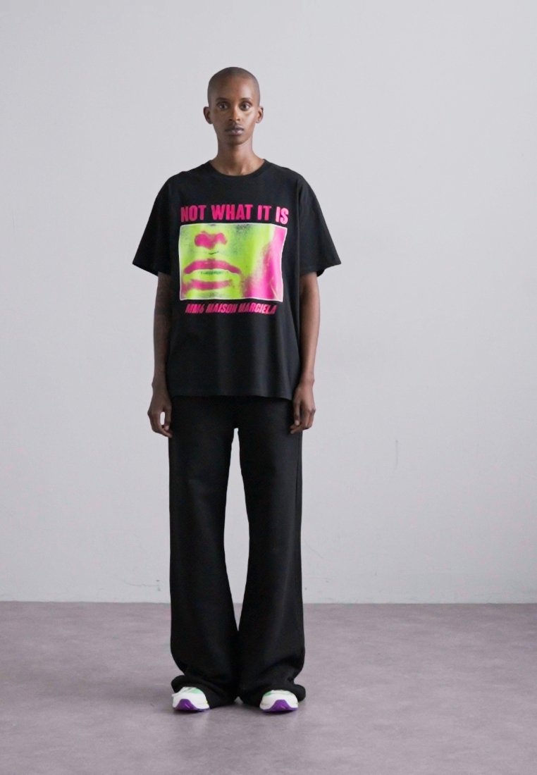 MM6 Maison Margiela - T-shirt z nadrukiem/czarny - Zalando.pl