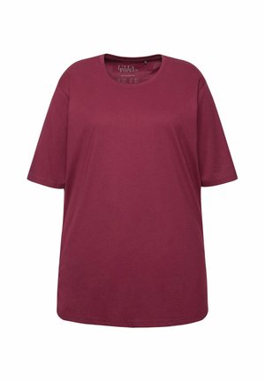 Ulla Popken, ULLA POPKEN WOMEN'S PLUS SIZE BASIC SHORT SLEEVE TEE 486910 - T-Shirt basic - dark berry