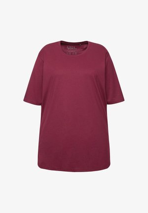 Ulla Popken, ULLA POPKEN WOMEN'S PLUS SIZE BASIC SHORT SLEEVE TEE 486910 - T-Shirt basic - dark berry