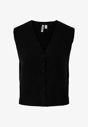 Pieces, KNITTED VEST PCSALLY - Chaleco - black