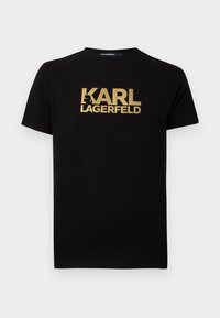CREWNECK - Print T-shirt - black\gold-coloured