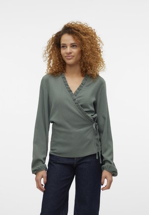 Vero Moda Tall VMHAYA WRAP - Bluse - laurel wreath