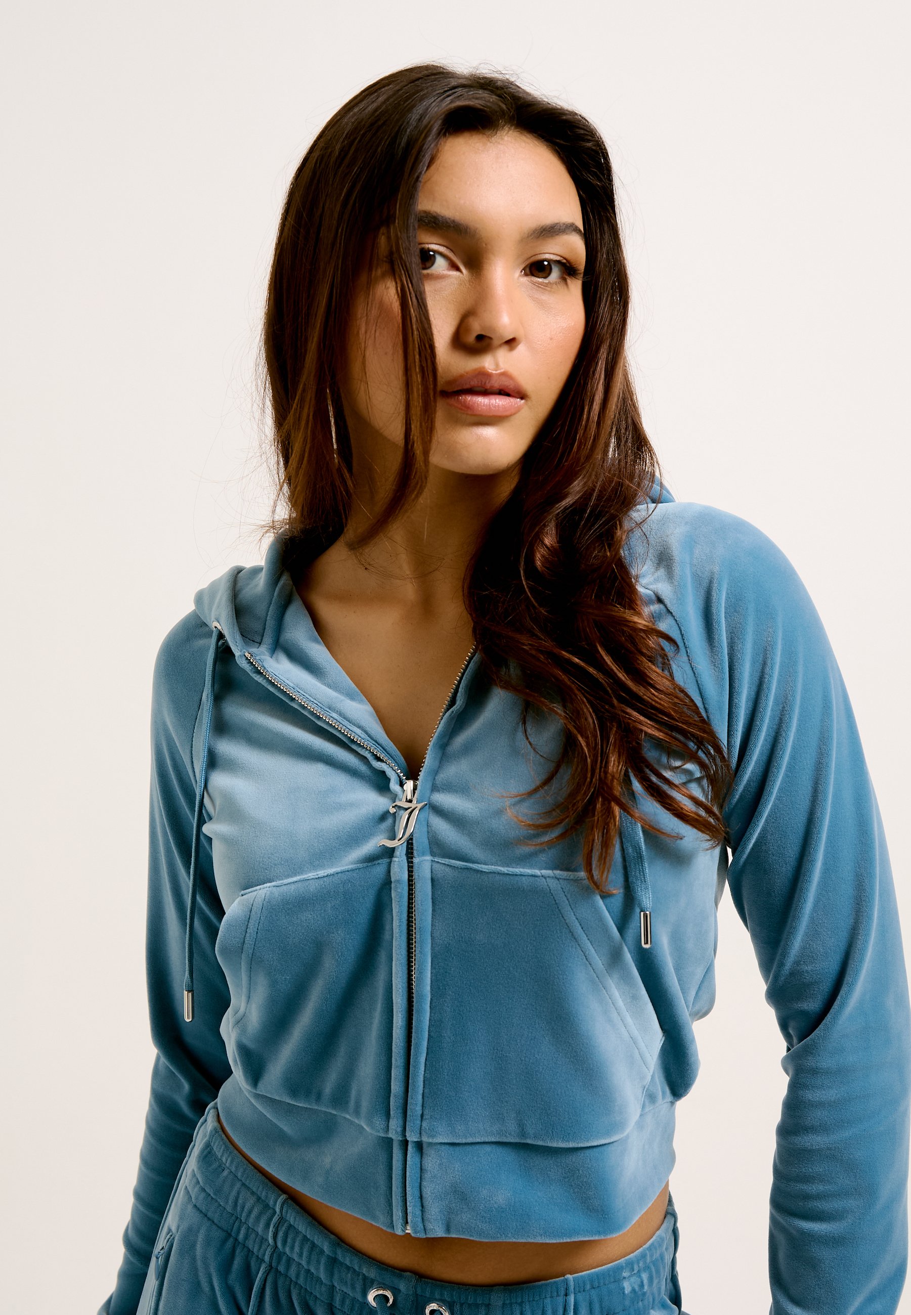 Hoodie Uo Juicy Couture Light Blue Juicy Couture Blue Zip Up Juicy