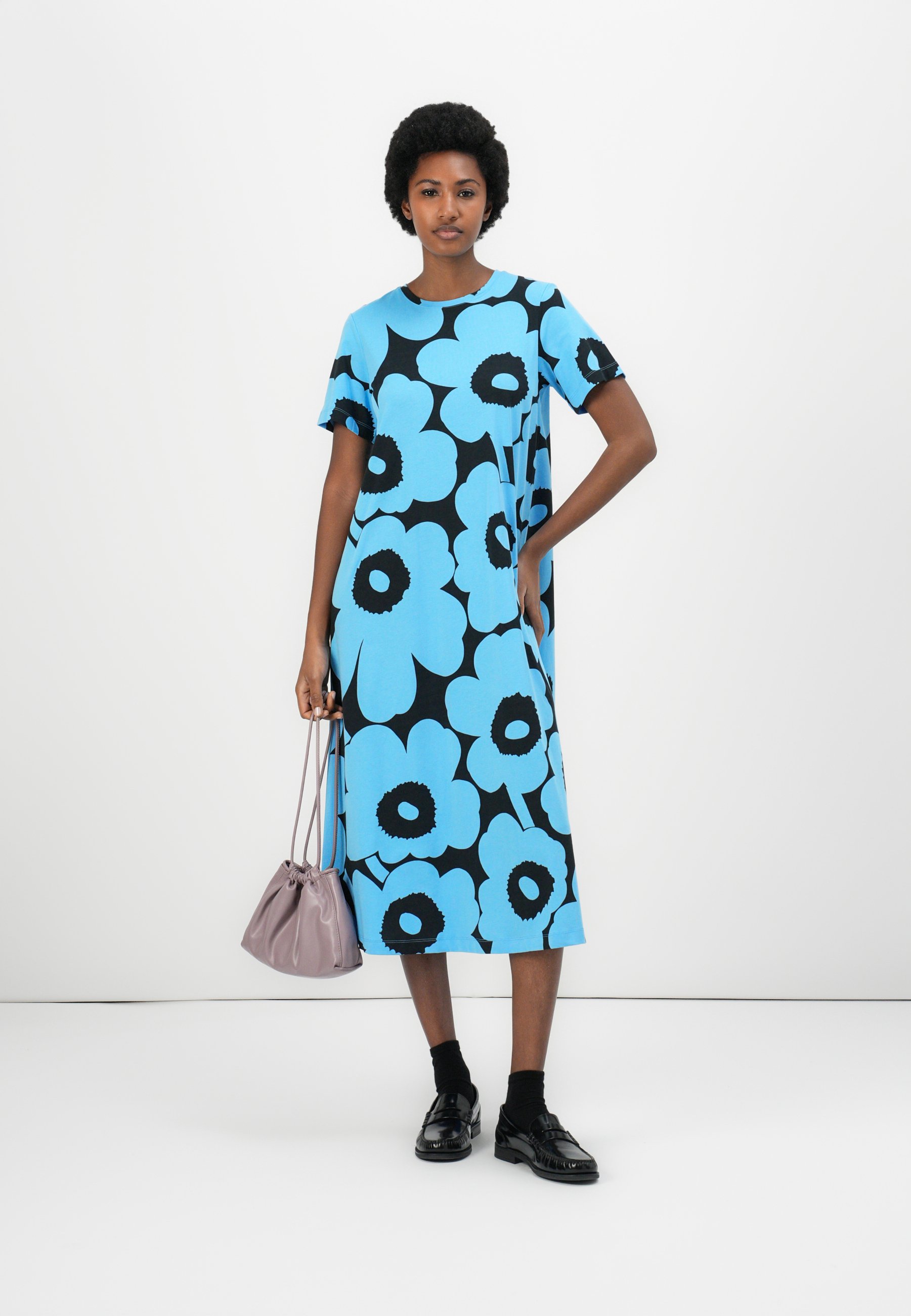 Marimekko PISTEINEN - Jersey dress - blue/black/multi-coloured