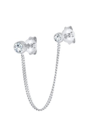 SPARKLING BASIC DUO - MIT KRISTALLEN VON SWAROVSKI® - Øreringe - silberfarben