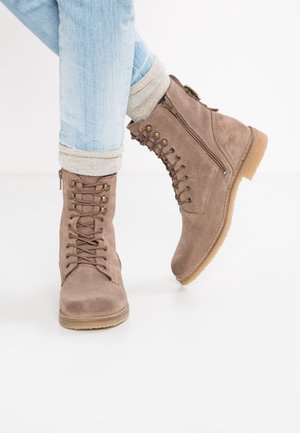 Lace-up ankle boots - taupe