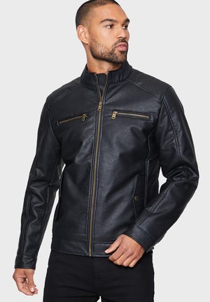 BREWSTER - Faux leather jacket - black