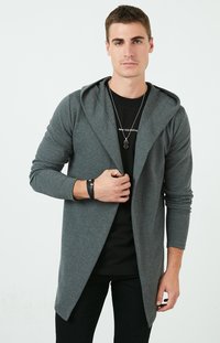 Buratti - HOODED - Vesta na kopčanje - anthracite Minijatura 1