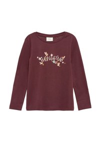 s.Oliver GLITZER - Langarmshirt - bordeaux