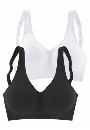 LASCANA, 2 PACK - T-shirt bra - weiß + schwarz