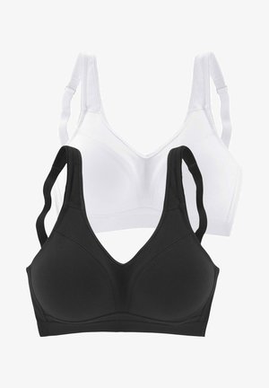 LASCANA, 2 PACK - T-shirt bra - weiß + schwarz