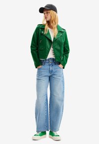 Desigual TEXTURED BIKER  - Giacca in similpelle - green