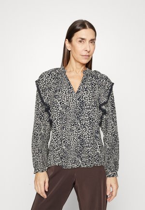 Marks & Spencer RUFFLE BLOUSE - Μπλούζα - navy mix