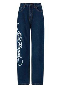 FLAMING SKULL - Relaxed fit -farkut - indigo