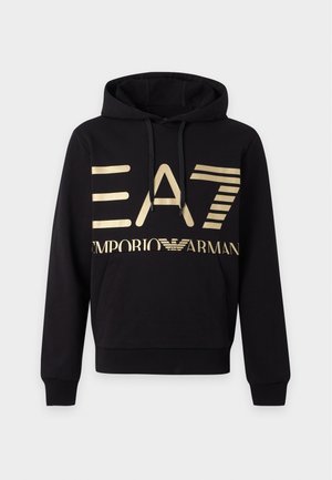 EA7 Emporio Armani, TRAIN LOGO SERIES - Hoodie - black/gold-coloured