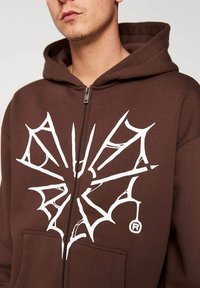 Multiply Apparel Sudadera con cremallera - dark brown