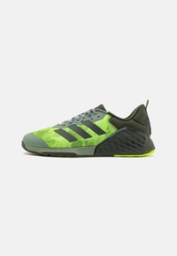 DROPSET 3 UNISEX - Trening copati - silver green/night cargo/lucid lemon