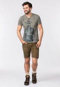 Stockerpoint PRACHTBOCK - T-Shirt print - stein