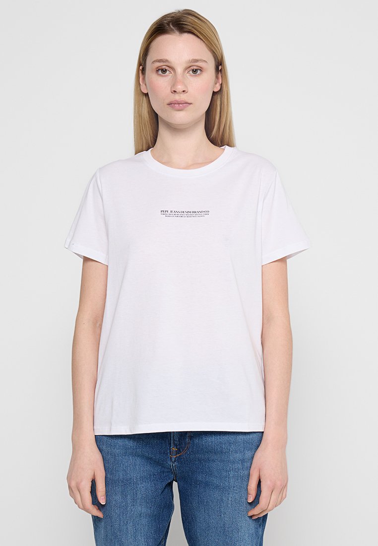 Pepe Jeans T-shirt print wit Pepe Jeans T-shirt print wit