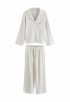 BUTTON THROUGH SET - Nachtwäsche Set - neutral stripe