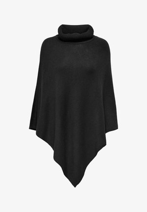 Must mustrik, millel on kõrge ribaga kaelus. Omab tekstureeritud kudumismustrit ja kolmnurkset kuju, mis hõljuvalt langeb.