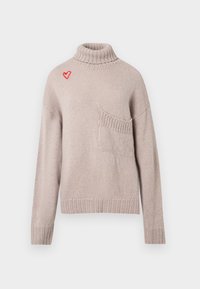 WOMEN CUPID ELBOW PATCH TURTLENECK SWEATER - Pullover - grey