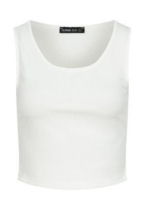 Cloud 5ive, RIBBED CROPPED TOP RUNDHALS - Top - offwhite