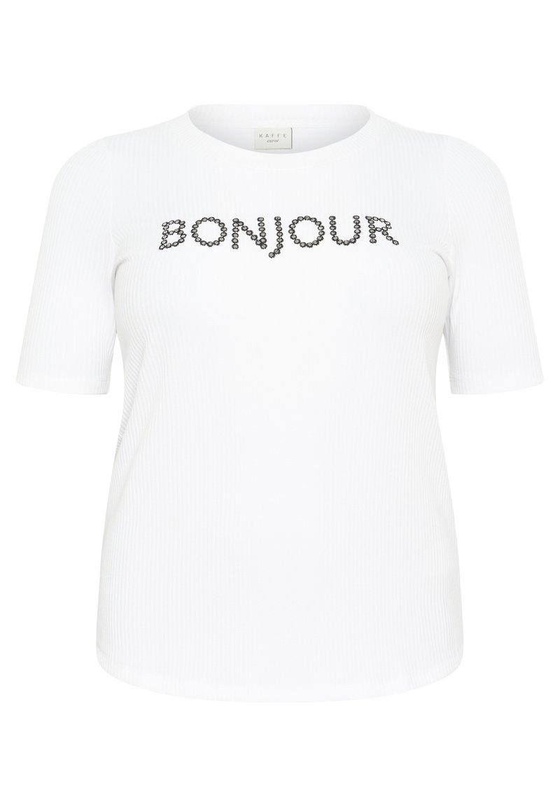 Kaffe Curve T-shirt print wit Kaffe Curve T-shirt print wit
