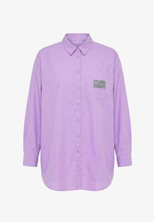 Studio Untold, HEMDBLUSE, OVERSIZE SHAPE, STICK AUF HEMDTASCHE - Blusa - lilac