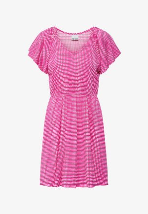 ICHI, IHAYA DR9 - Vapaa-ajan mekko - pink white graphic scallop