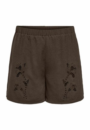 ONLY Carmakoma, SHORTS CAREVALOU NORMAL GESCHNITTEN SHORTS - Short - chocolate martini