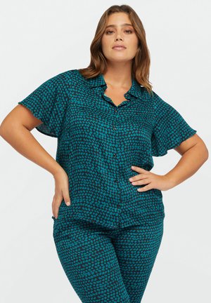 CON FANTASIA STAMPATA - Button-down blouse - verde