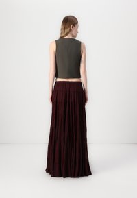 AllSaints EVA MAXI SKIRT - Falda larga - plum brown