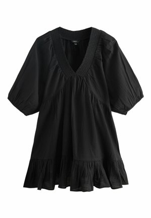 Next, REGULAR FIT - V-NECK MINI DRESS  . - Denné šaty - black