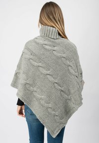 Dalle Piane Cashmere BRAIDED PONCHO - Poncho - grigio