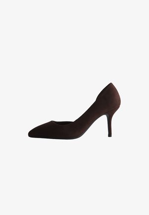 New Look Wide Fit, WIDE FIT DARK D'ORSAY COURT SHOES - Hoge hakken - dark brown