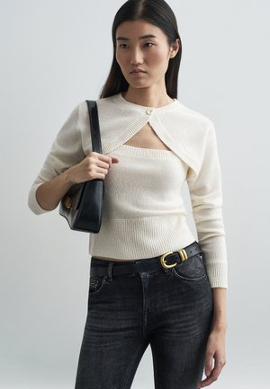 CUT OUT CREW - Striktrøje - warm white