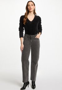 Morgan LONG-SLEEVED WITH FLUFFY - Maglione - noir