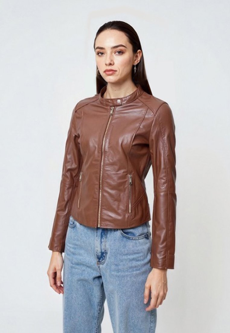 Lee Cooper Leren jas cognac Lee Cooper Leren jas cognac