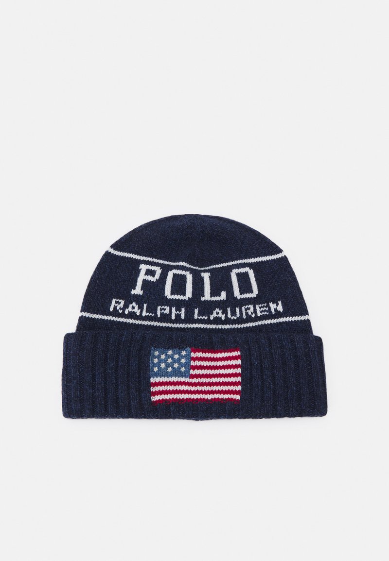 Polo Ralph Lauren FLAG BEANIE HAT COLD WEATHER UNISEX navy