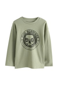 Next REGULAR FIT GRAPHIC LONG SLEEVE TEXTURED - T-shirt à manches longues - grey skate