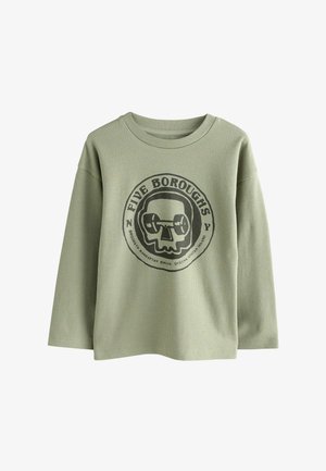 Next REGULAR FIT GRAPHIC LONG SLEEVE TEXTURED - Bluză cu mânecă lungă - grey skate