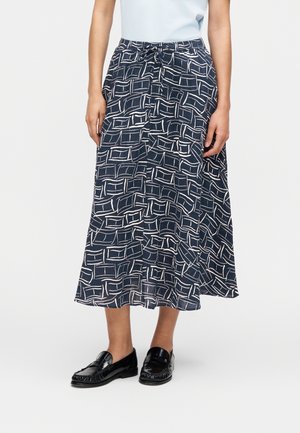 FLARE MIDI - Jupe trapèze - dark night navy