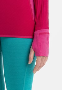 icebreaker MERINO DESCENDER ZIP - Felpa con zip - DARK PINK