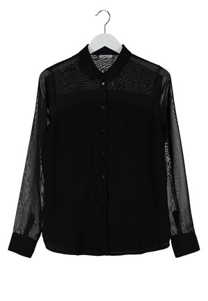 Button-down blouse - black