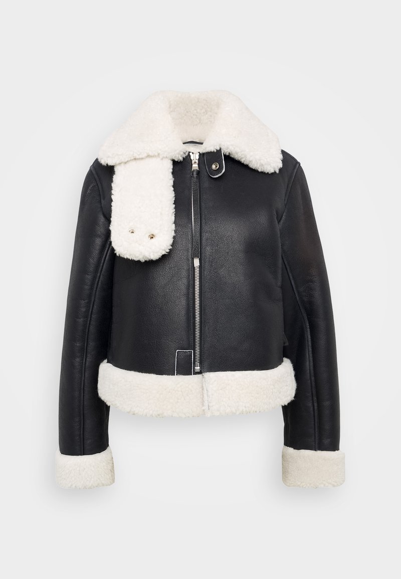 Axel Arigato Leren jas zwart