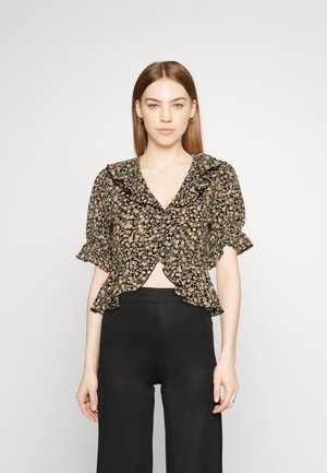 Gina Tricot ALBA - Μπλούζα - black ditsy