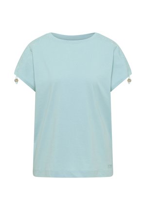 Cecil, T-SHIRT WITH RUCHING IN A SOLID COLOR - T-shirt imprimé - crystal mint