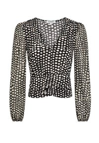 Morgan LONG SLEEVED  POLKA DOT PRINT - Blouse - black