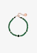 SINGULARU - Bracelet Amulet Rose Quartz. Acier avec Plaqué Or 18Kt et pierres naturelles. Bijoux pour Femme SINGULARU - Bracelet Amulet Rose Quartz. Acier avec Plaqué Or 18Kt et pierres naturelles. Bijoux pour Femme